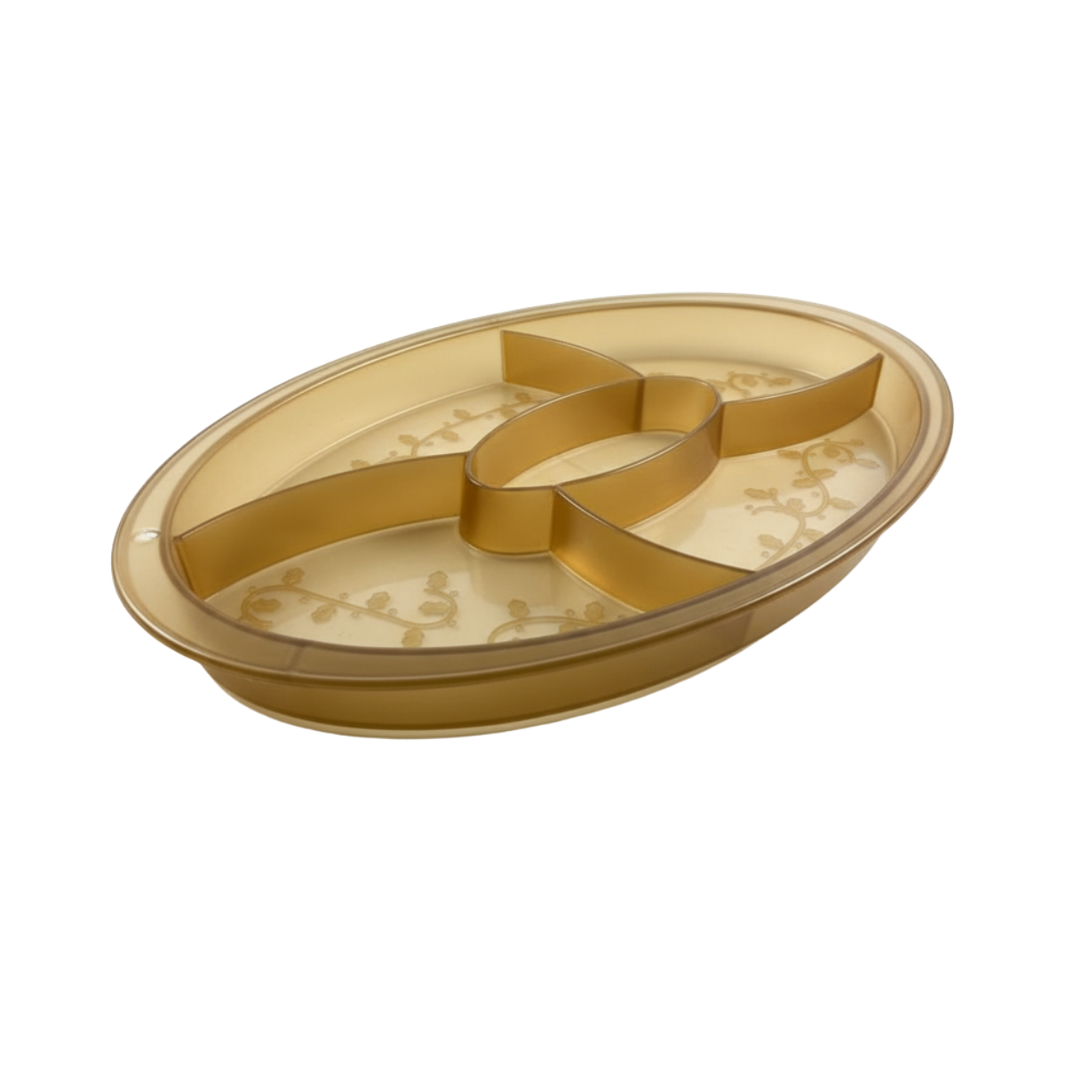 Charola Ovalada con 5 Divisiones