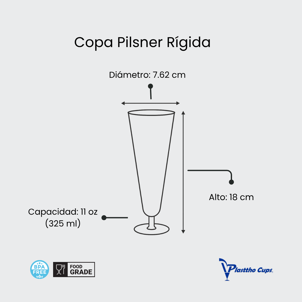 Copa Pilsner Rígida